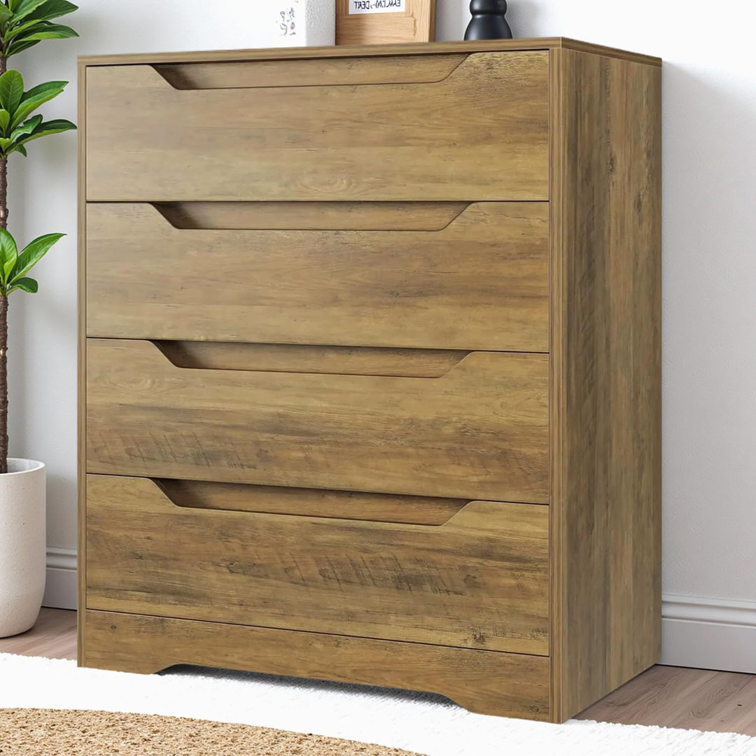Wooden Bedroom Cabinet with 4 Drawers