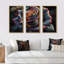 «Colorful Colorful I», reproduction sur toile 3 pièces-87930161-87930164
