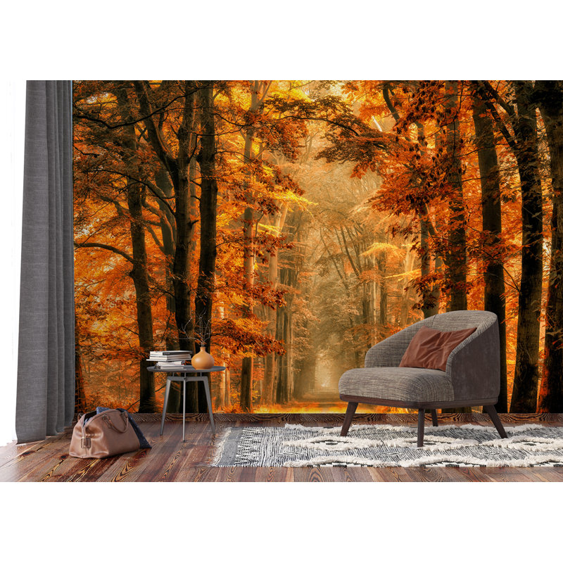 Panneau mural 4 panneaux L 9 pi x l 142 po Autumn Forest