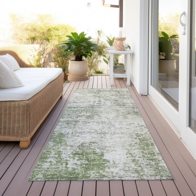 Aleighna Area Rug with Non-Slip Backing, Runner 2'3" x 7'6"