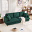 Corduroy Sofa Set with 2 Throw Pillows, Deep-Seated Upholstered Couch with Square Arms, Cosy Living-590894375