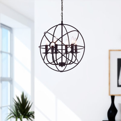 Margo 6 - Light Dimmable Globe Chandelier