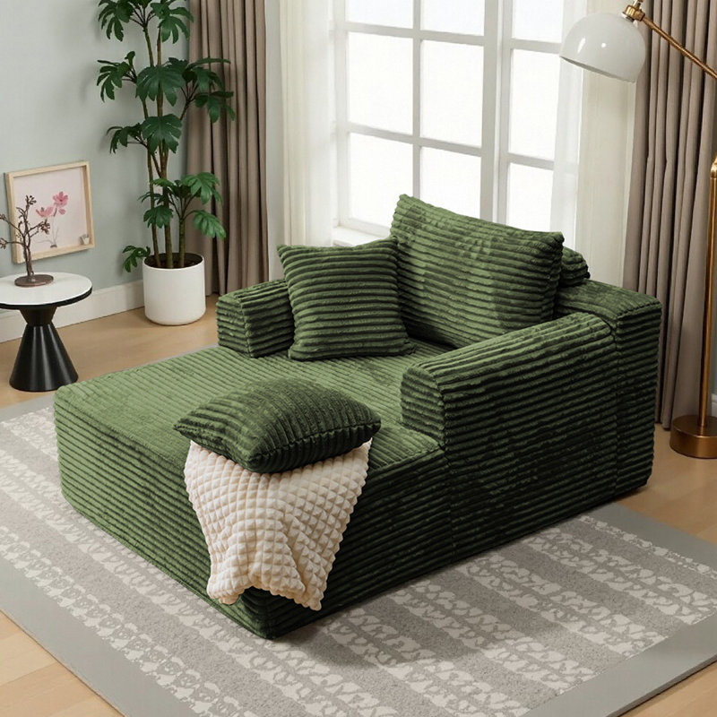 Canapé moderne de soutien vert de 61 po