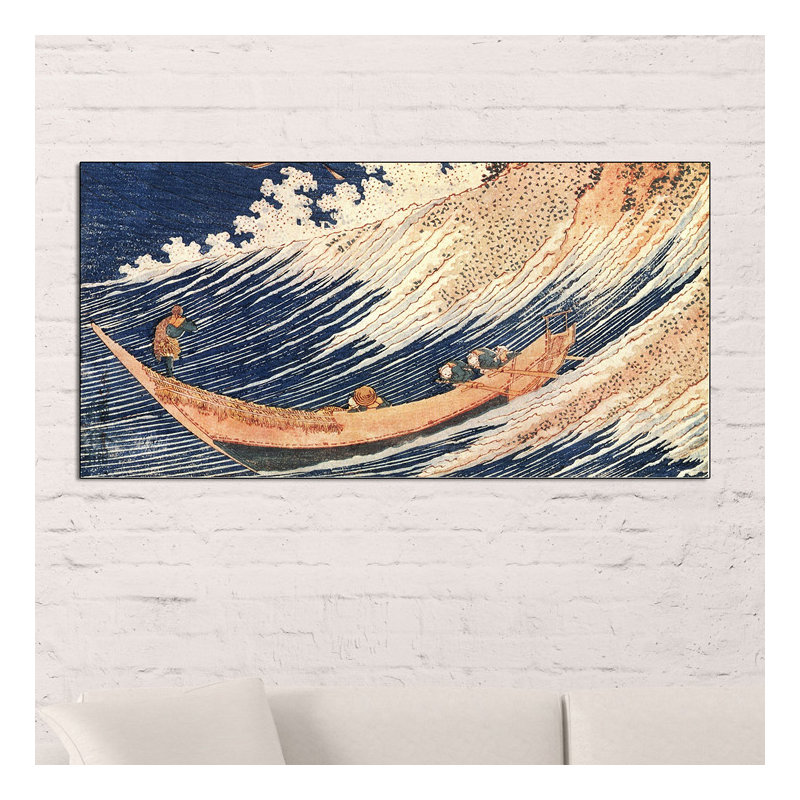 Hokusai - Wrapped Canvas Painting, 50cm H x 100cm W x 1.8cm D