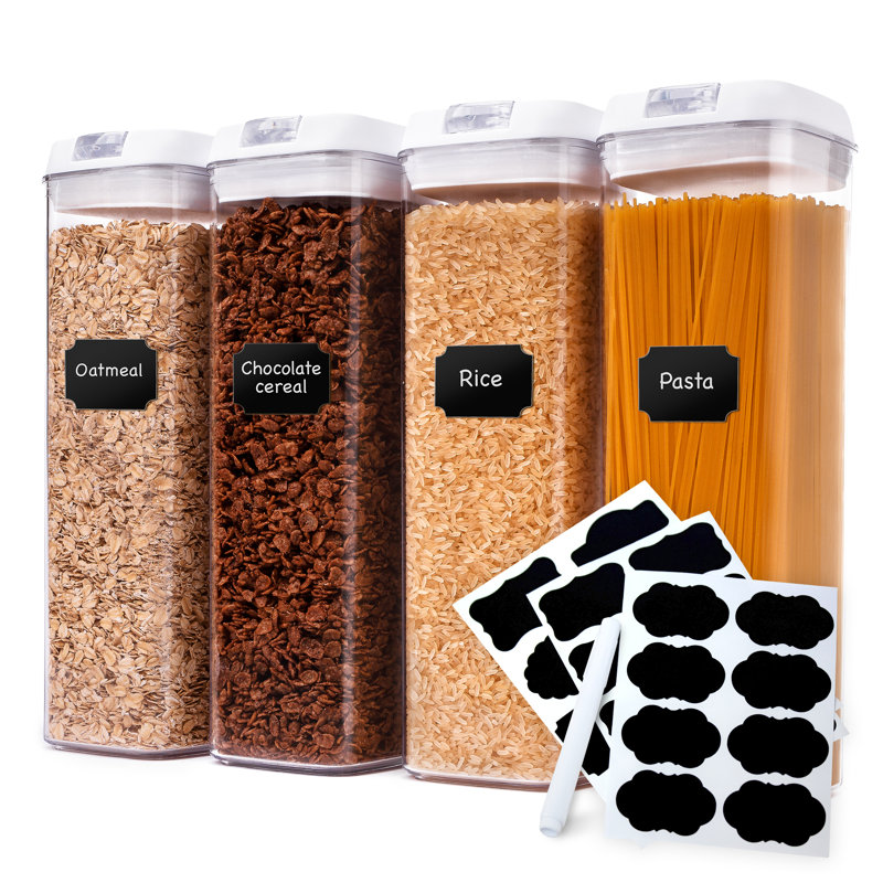 Cheer Collection 64.9oz. Food Storage Container, White