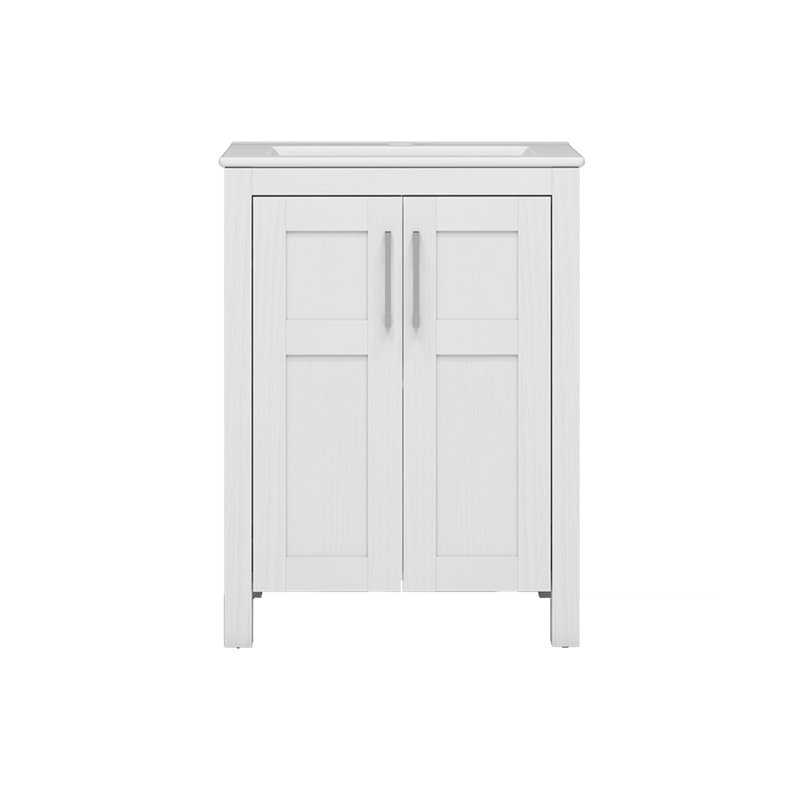 Meuble-lavabo 24 po avec lavabo encastré, Blanc