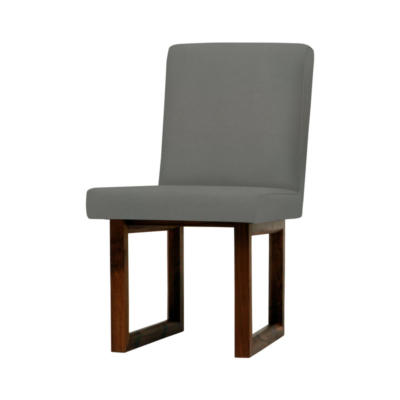 C2 W Upholstered Dining Chair, Smoke Velvet