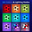 Veilleuse ballon de football RGB, lampe de bureau DEL intelligente en forme de ballon de football avec application et télécommande, plus de 16 millions de couleurs changeantes, synchronisation musicale, fonction minuterie, lampe décorative rechargeable par USB pour chambre d'enfant.