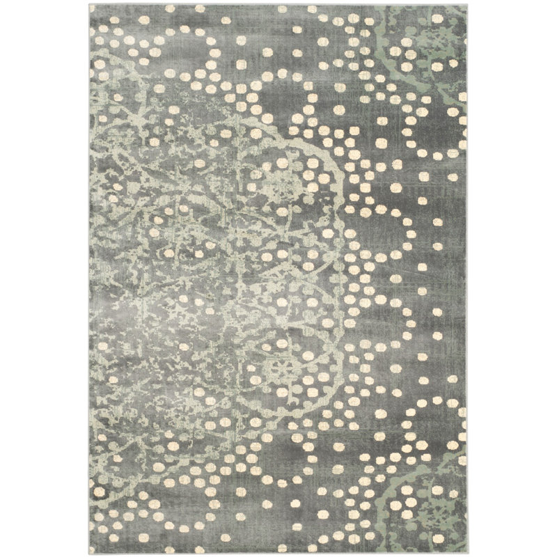 Thursa Vintage Performance Abstract Rug, Rectangle 3'3" x 5'7"