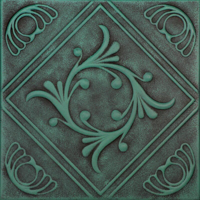 Carreau de plafond en polystyrène recouvert de diamant 1,6 pi x 1,6 pi Diamond Wreath