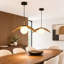 Suspension moderne à 1 lumière dimmable de 19 pouces avec globe en verre albâtre blanc (ensemble de 2)