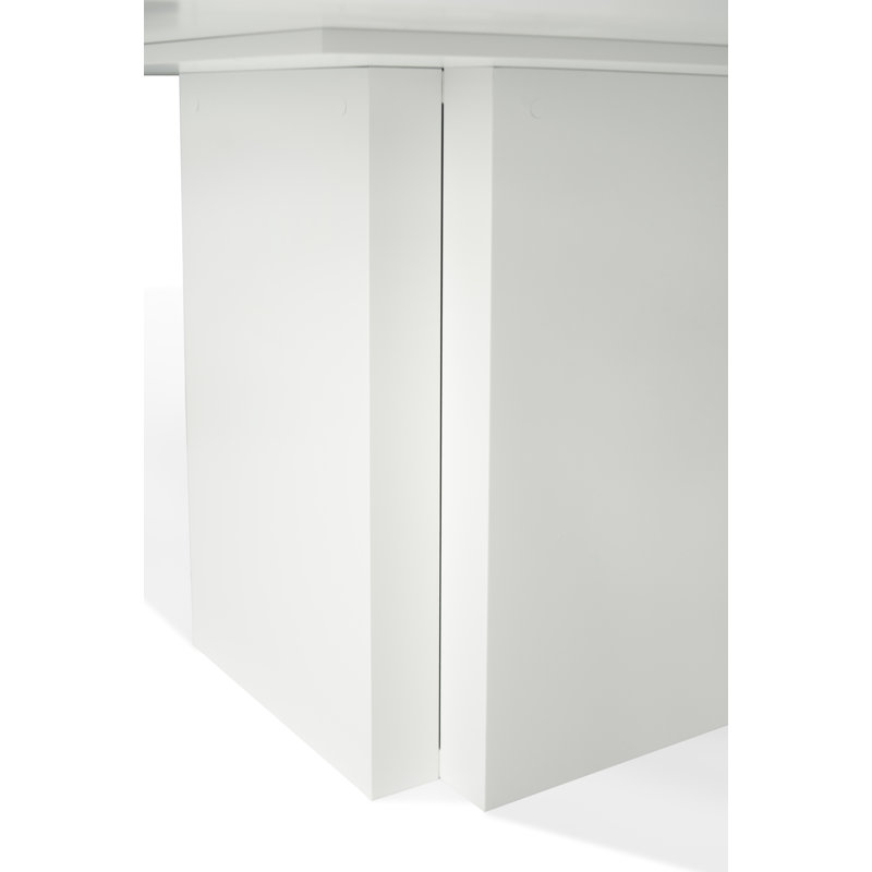 Casden Dining Table, High Gloss White, 130cm x 130cm