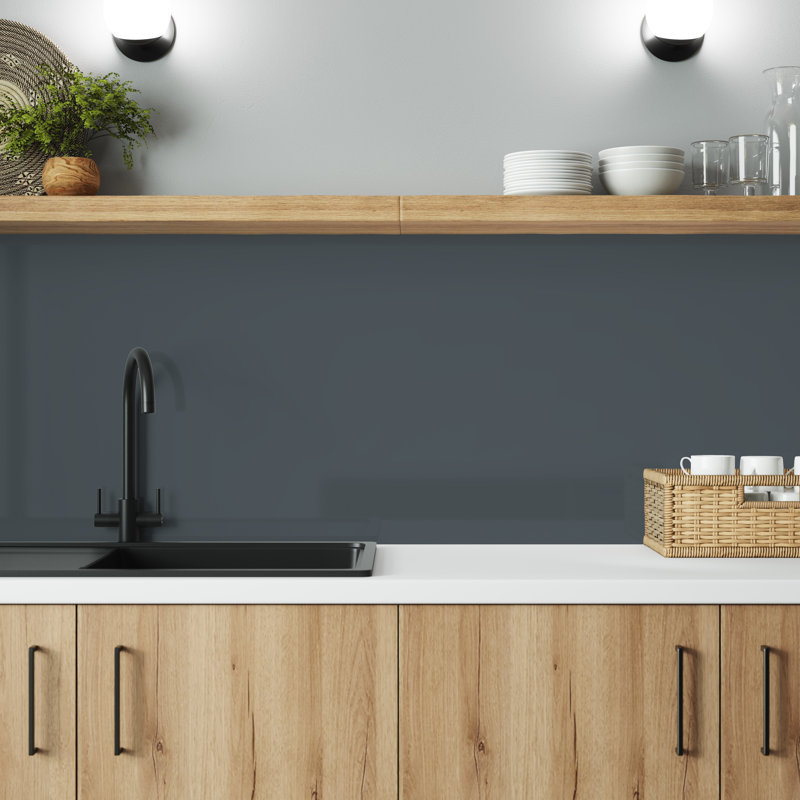 Aluminium Kitchen Hob Splashback, Malibu Grey/Storm Blue, 305 cm x 75 cm