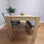Dining Table and 2 Chairs And Bench Oak Effect Wood Table 1 Grey Velvet Chairs Dining Room-1645690657-1645690656
