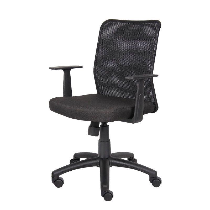 Lene Black Task Armchair, Mesh, Adjustable Tilt Tension Mechanism