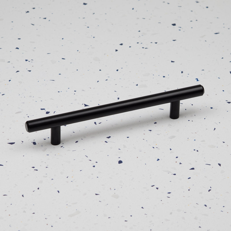 Black T-Bar Handles in Multiple Sizes, 128mm