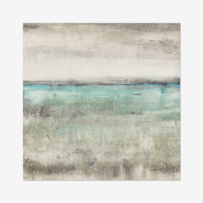 Aqua Horizon II by Timothy O' Toole - Painting, 30cm H x 30cm W, Paper Print