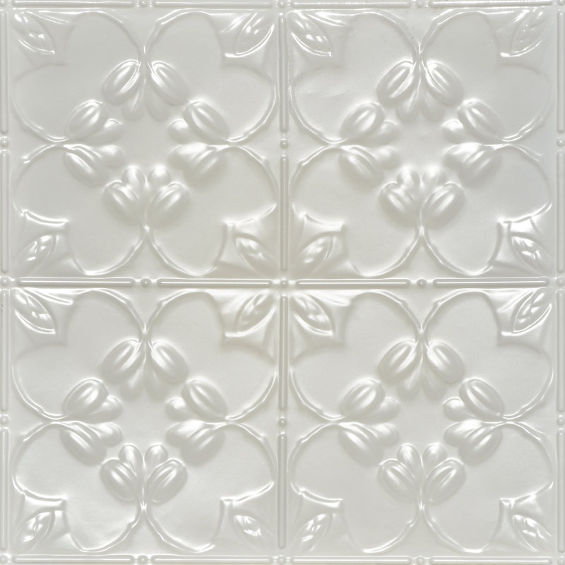 Tuile de plafond en étain 2 pi x 2 pi Lilas, Coquille d'œuf