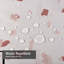 Rideau de douche rose à motif de quartz rose avec 12 crochets-1950166987