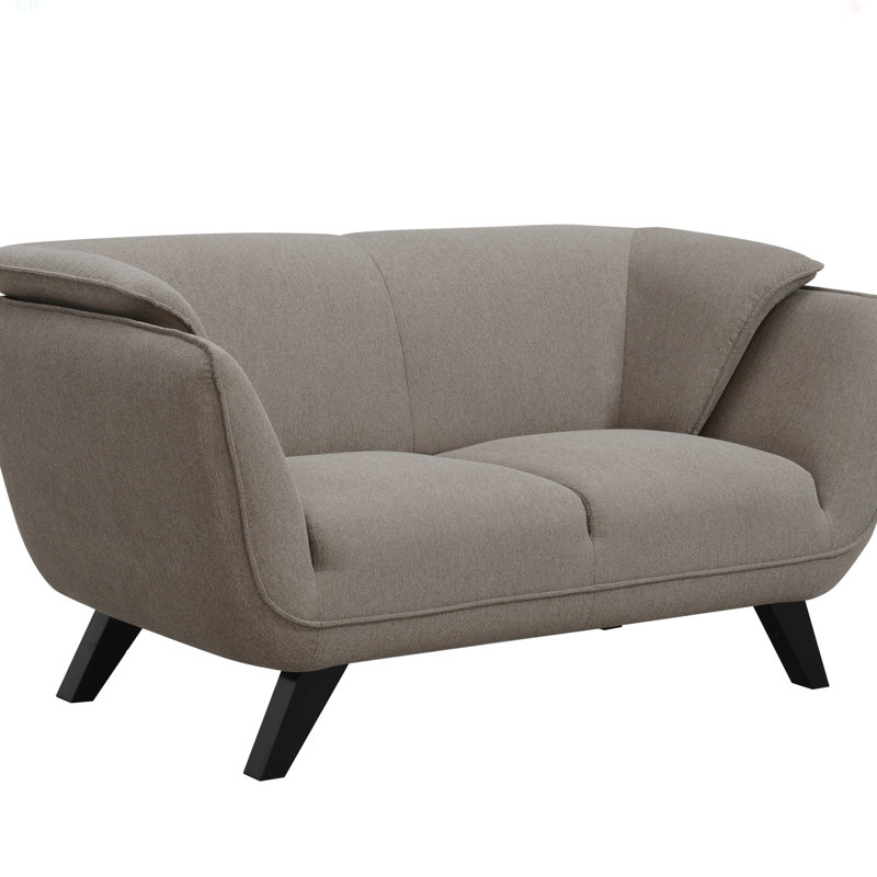 Causeuse moderne en lin pour salon, chambre à coucher, Lin brun