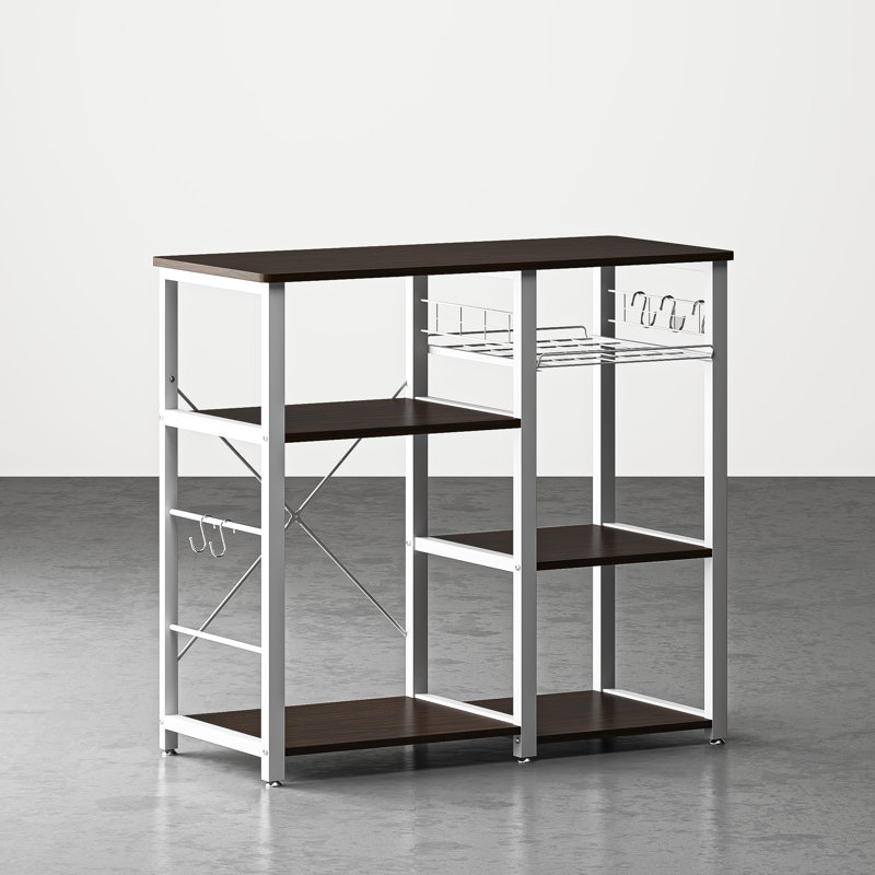 Étagère de boulanger standard en fer 35,4 po Moulton, Noir