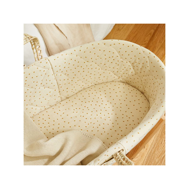 Linen Blend Fitted Moses Basket Fitted Sheet, Linen