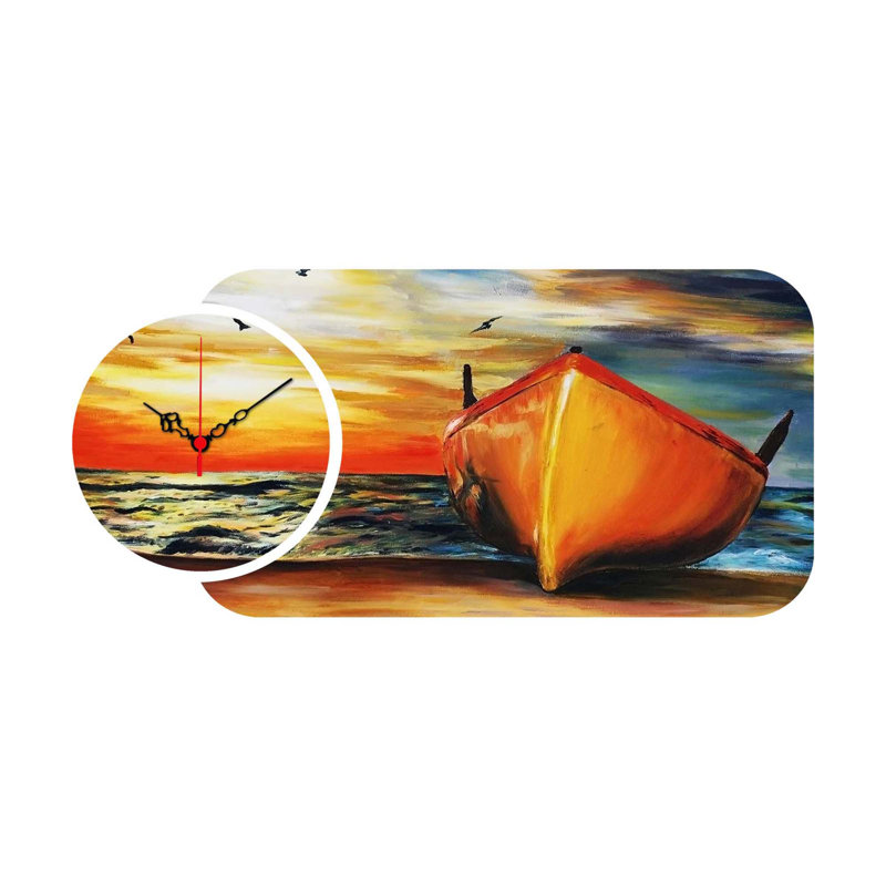 Ensemble de 2 horloges murales décoratives Chic, design moderne, 26,8 x 12,6 pouces | Fabrication 100% bois aggloméré, épaisseur: 0,1 pouce | Parfait pour le salon, le bureau ou la chambre à coucher, les garde-temps élégants et fonctionnels