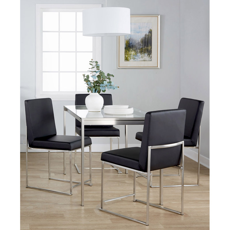 Brieon High Back 5-Piece Dining Set, Black