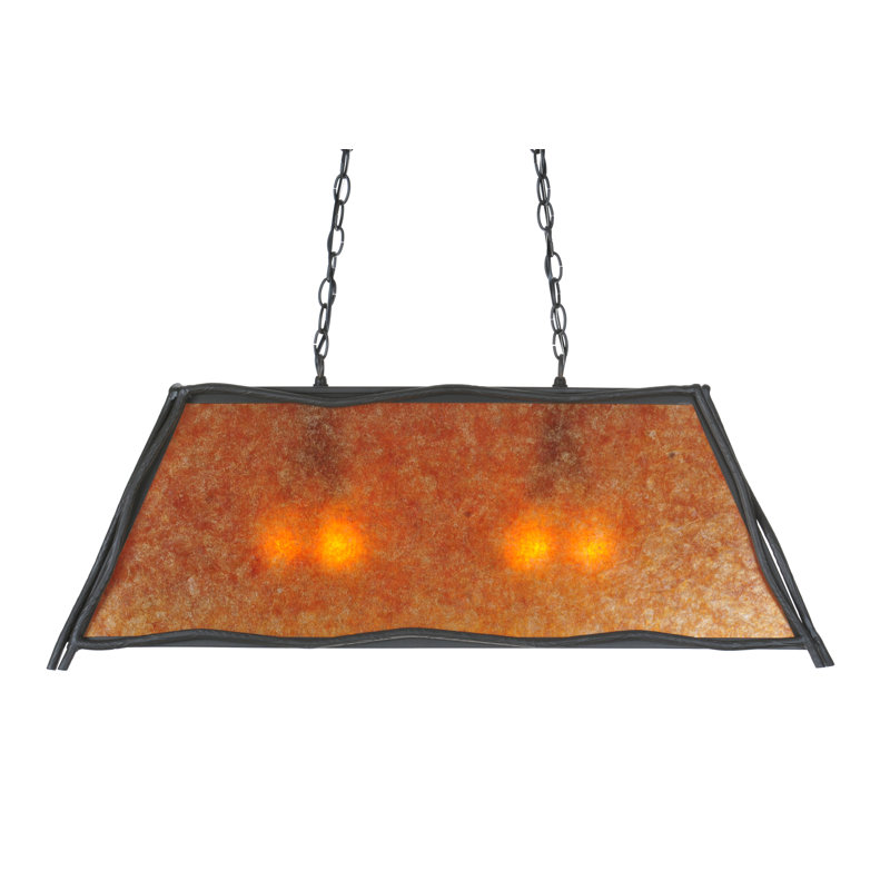 Rustic Lodge 6 - Light Wrought Iron Pool Table Lights Pendant