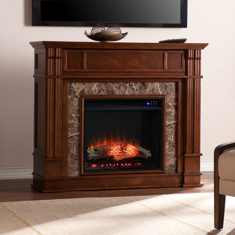 Norcott 48'' W Electric Fireplace, Whiskey Maple