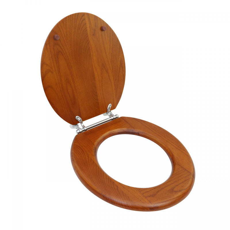 Round Toilet Seat and Lid, Chrome Plated