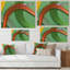 «Fractal Green and Orange Junction II», art mural moderne sur toile-472001172-472001169