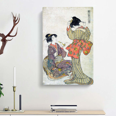 Eastern Beauties by Kitao Shigemasa - Wrapped Canvas