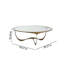 Table basse simple en forme de serpent en cuivre antique