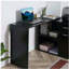 Bureau d'ordinateur en L, bureau d'angle rotatif à 180 ° avec tablettes de rangement, tiroir et armoire