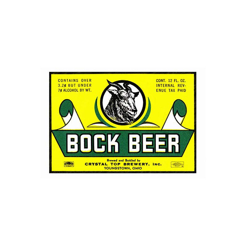 « bock bière », affiche rétro, 20 po x 30 p