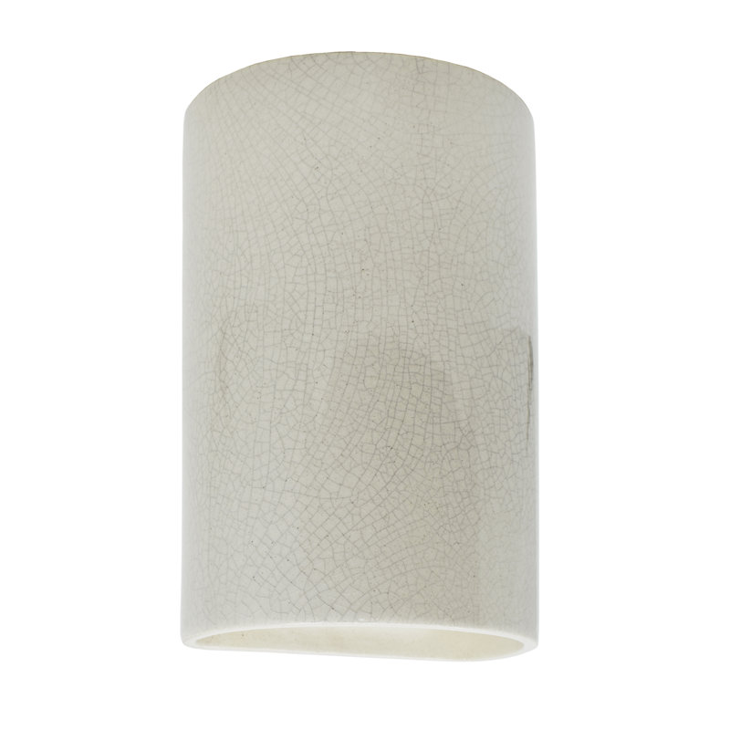 Applique murale d'extérieur 1 lumière Ambiance, Blanc craquelé, Incandescent (Not Included), H 9,5 po x l 5,75 po x P 4,5 po