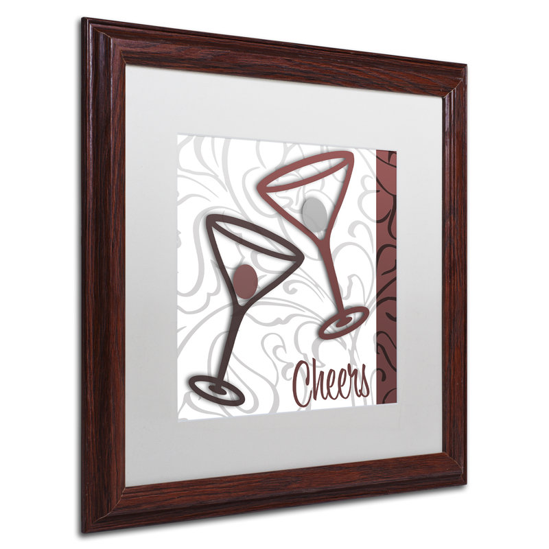 Jadaya «Cheers II», impression encadrée, Blanc, H 16 po x l 16 po x P 0,5 po