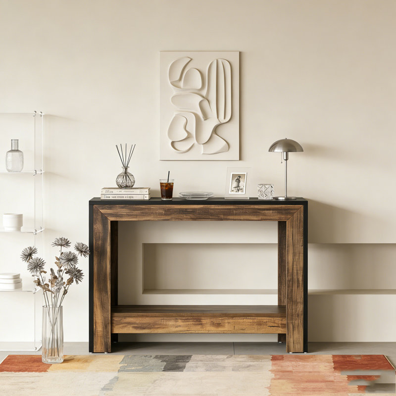 Table de canapé avec rangement ouvert Farmhouse