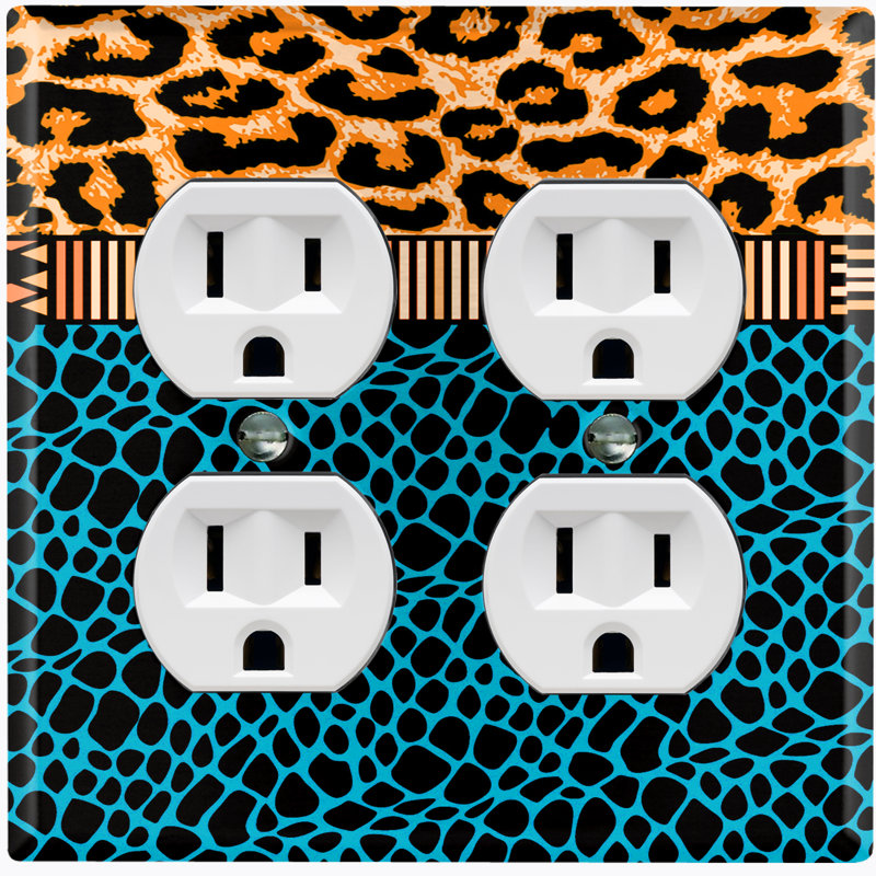 Patterned 2 - Gang Toggle Light Switch Standard Wall Plate
