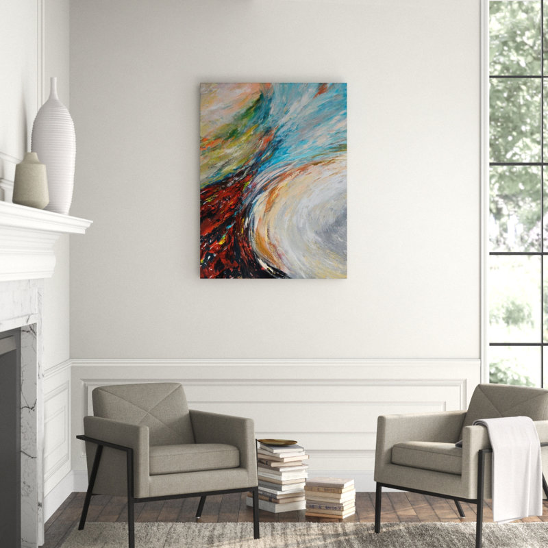 Undercurrent - Artist Enhanced Canvas Print, Brown Framed Canvas, 30" H x 24" W x 1.75" D