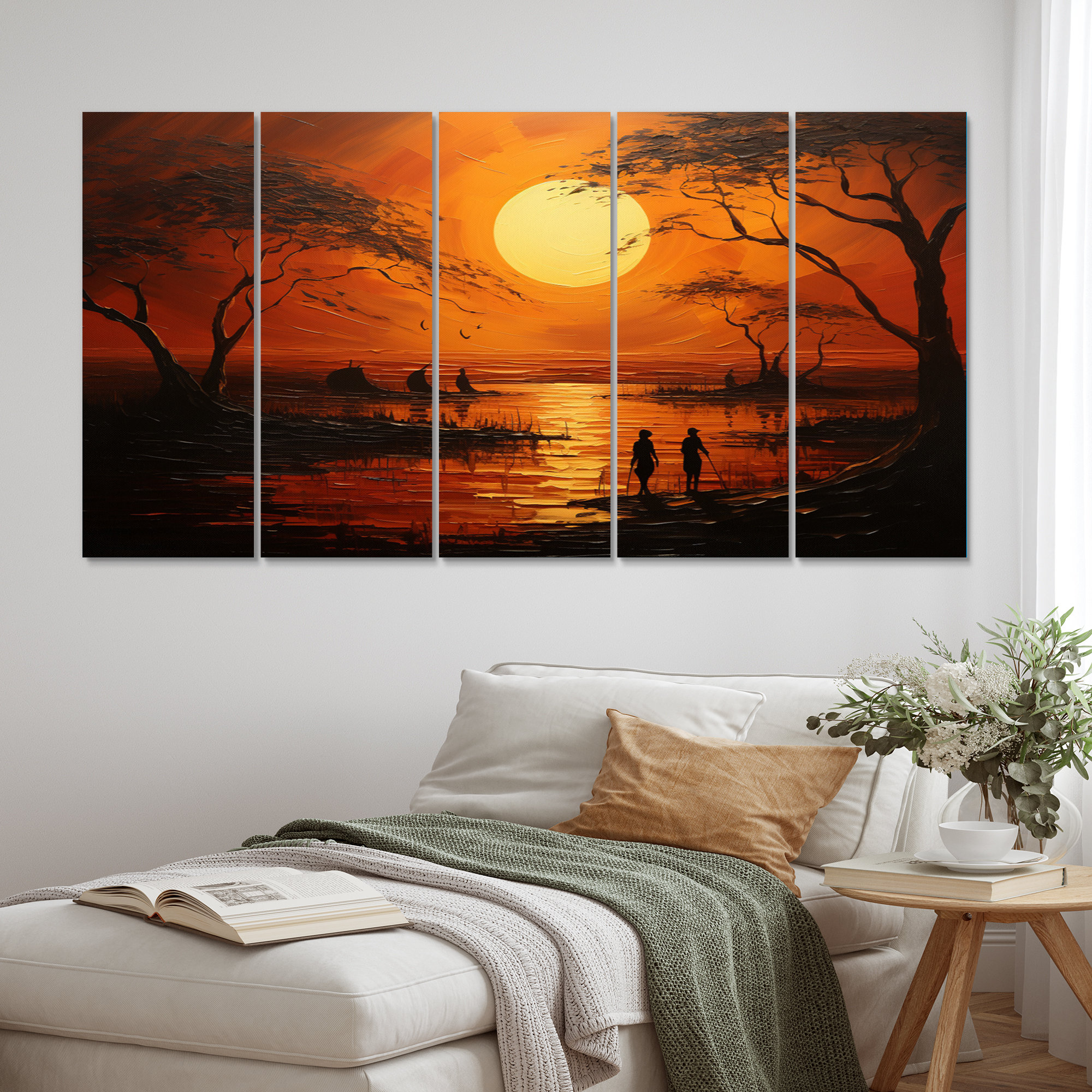 DesignArt African Tribal Sunset II - African Tribal Metal Wall Decor ...