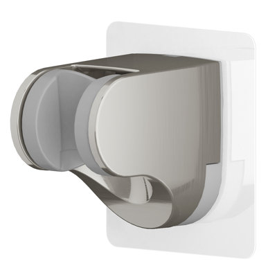 Brushed Nickel Universal Self-Adhesive Adjustable Shower Bracket