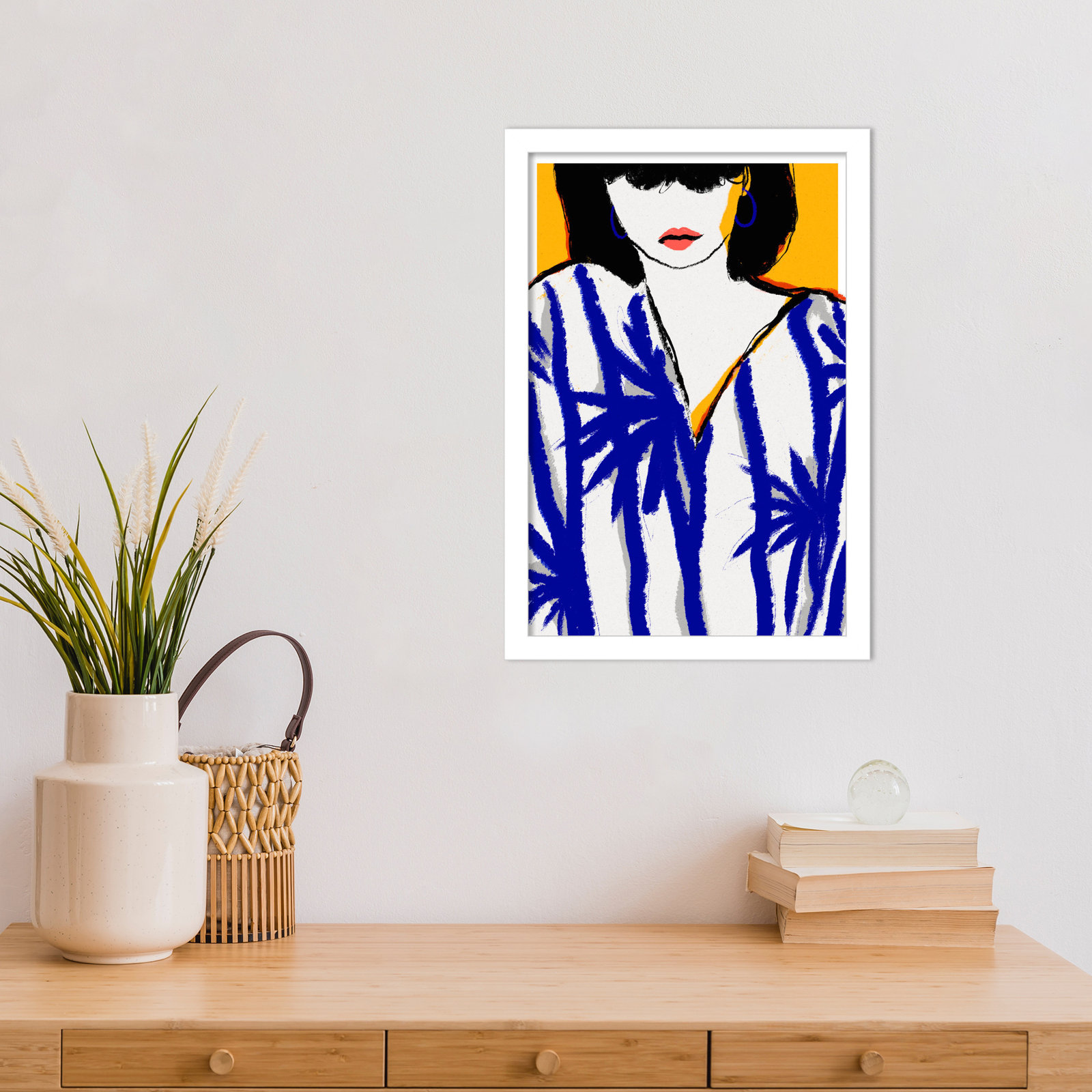 Galya "Summer Memories" Print by Treechild, White, 17" H x 12" W
