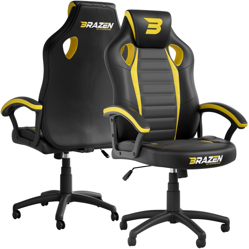 BraZen Salute PC Gaming Chair, Yellow