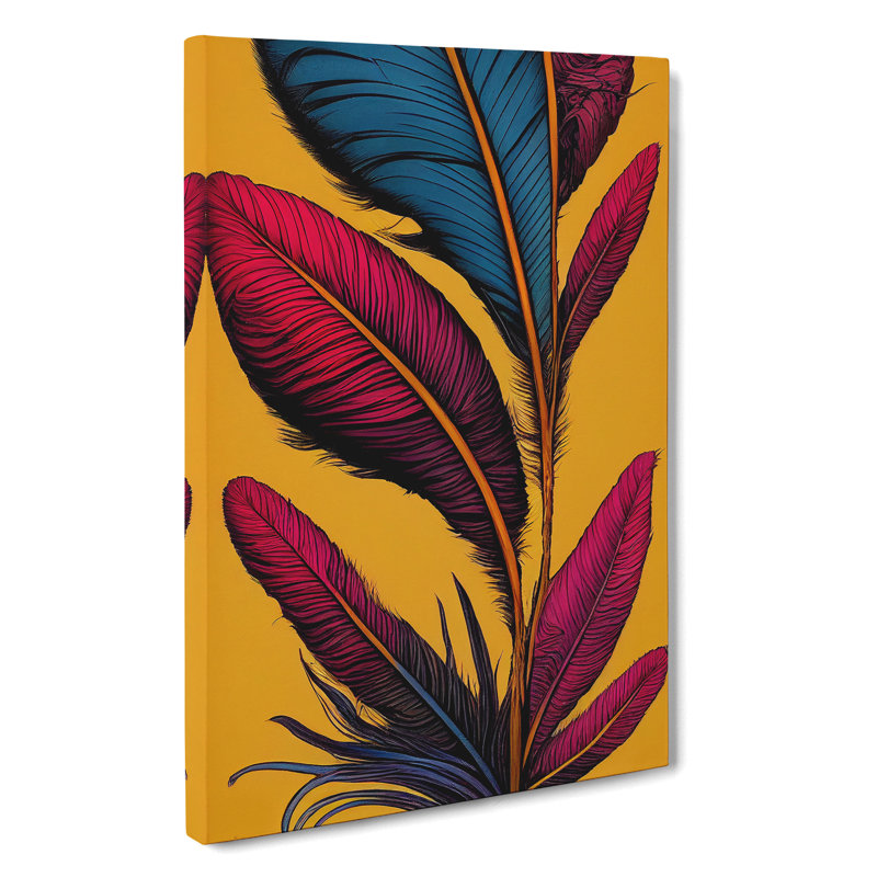 Urban Feather - Print, No Matte, 50cm H x 35cm W x 3cm D, Wrapped Canvas