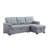 Lucca 83.5" Gray Vegan Leather Modern Reversible Sleeper Sectional Sofa with Storage Chaise