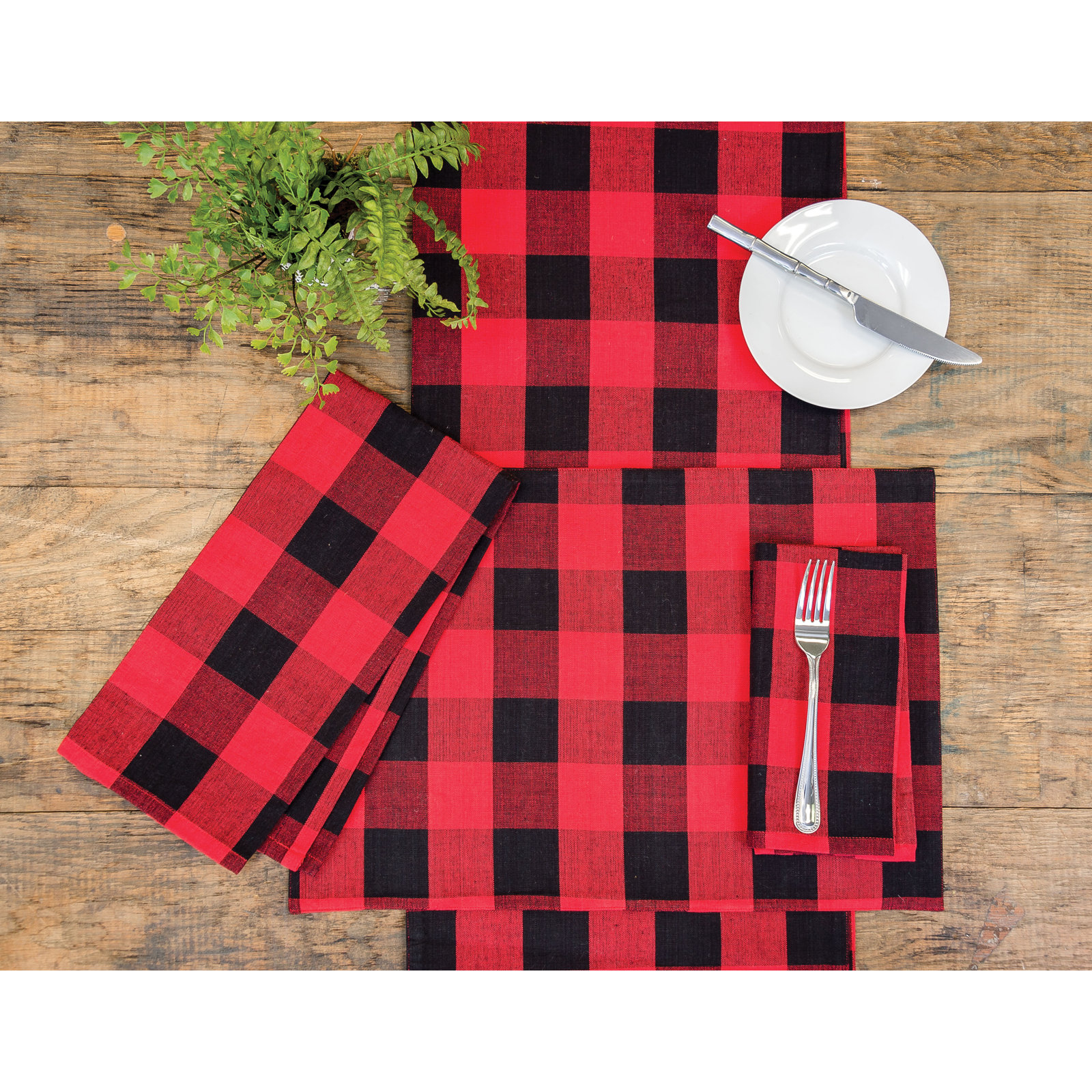Loa 72" Table Runner, Red/Black