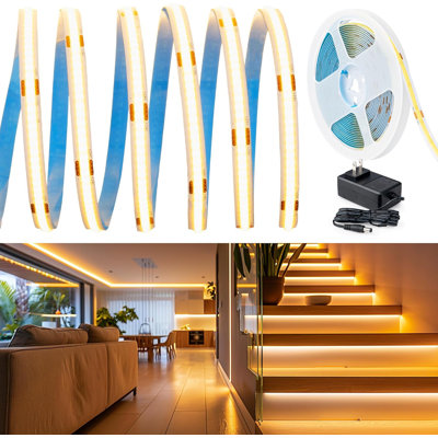 COB LED Strip Light 32.8ft/10m, CRI 90+ 3000K