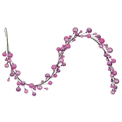 Vickerman 6' Pink Ball Branch Garland.